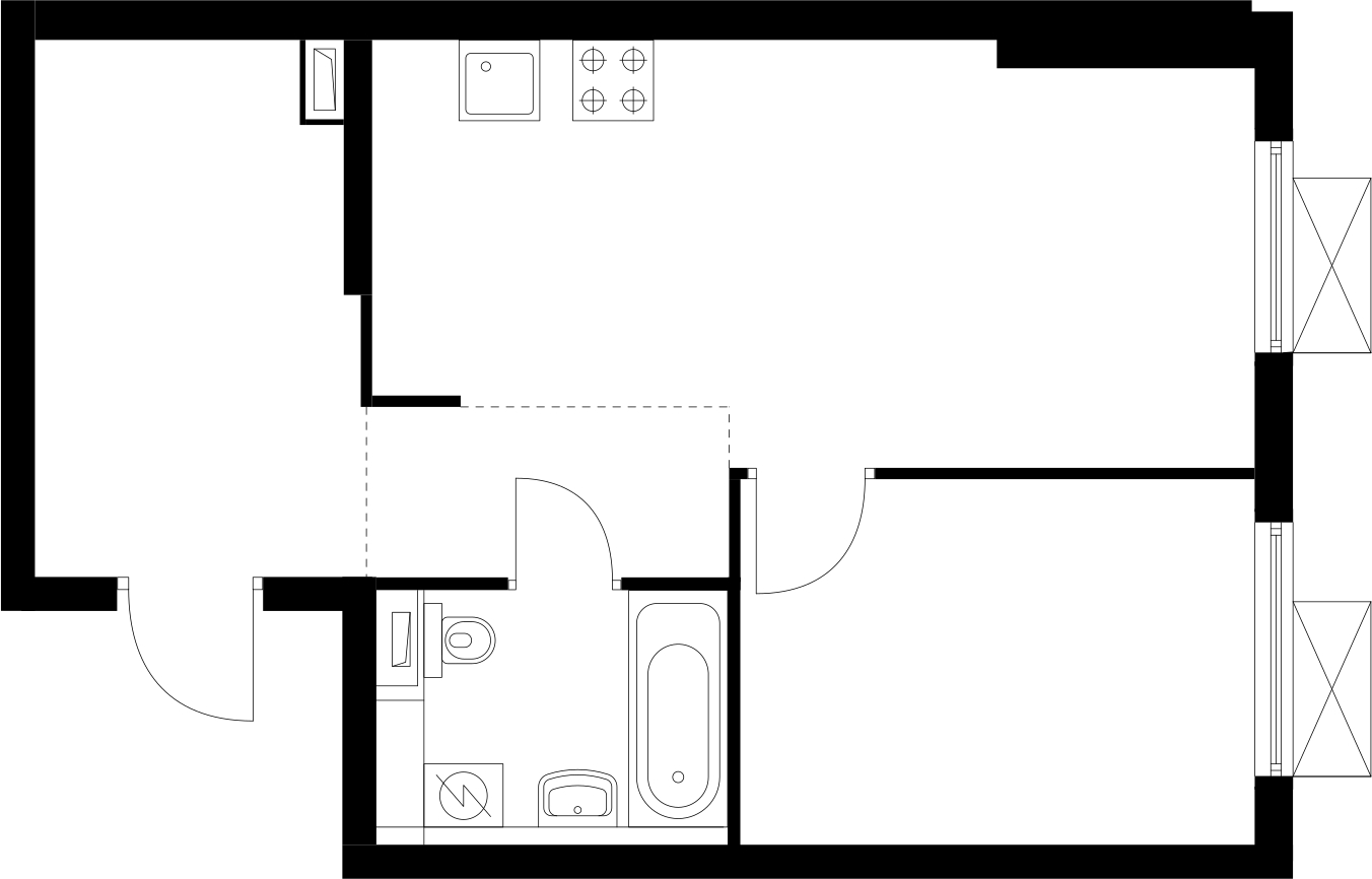 2-комнатная квартира с отделкой в ЖК Новые Ватутинки. Центральный на 8 этаже в 4 секции. Сдача в 1 кв. 2024 г.