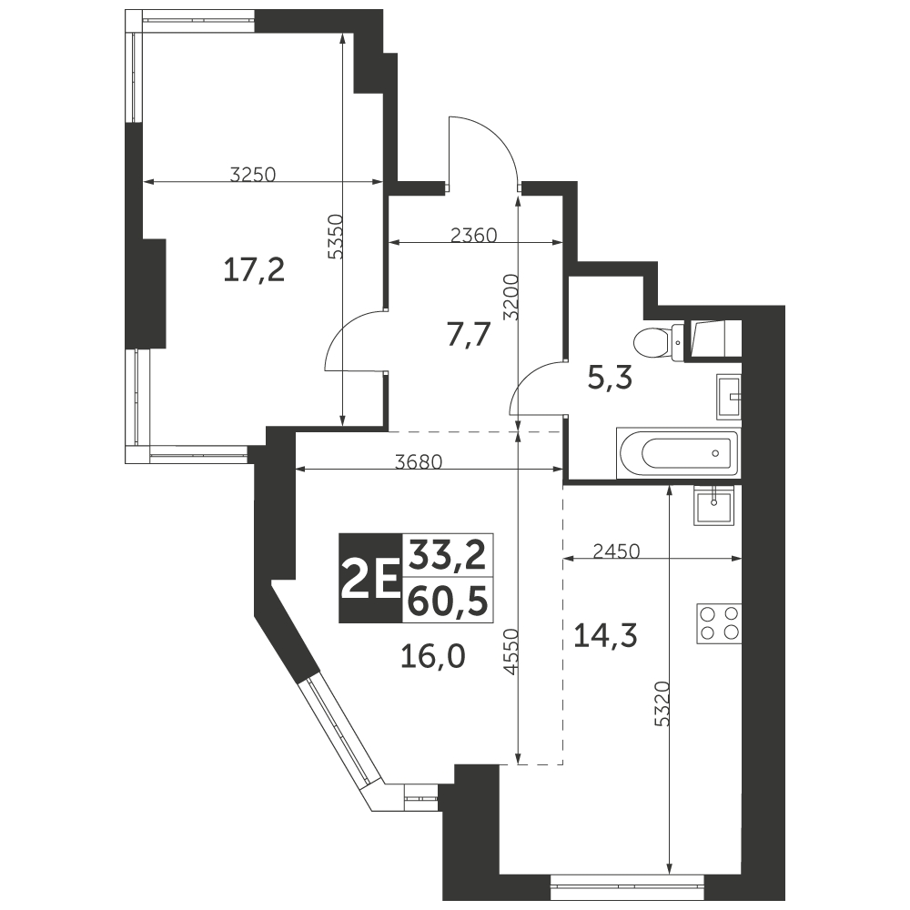 1-комнатная квартира с отделкой в ЖК Аквилон SKY на 15 этаже в 1 секции. Сдача в 3 кв. 2022 г.