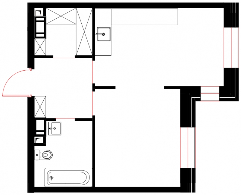 4-комнатная квартира в ЖК HomeCity на 2 этаже в 2 секции. Сдача в 1 кв. 2022 г.