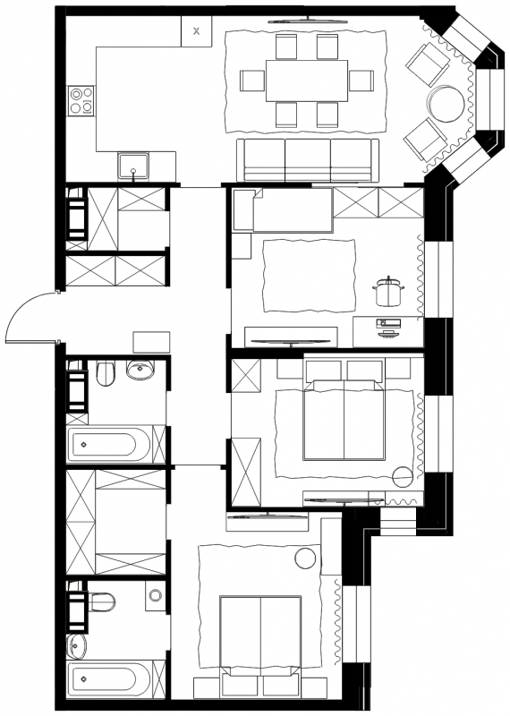 1-комнатная квартира с отделкой в ЖК FoRest Аквилон на 1 этаже в 3 секции. Сдача в 4 кв. 2023 г.
