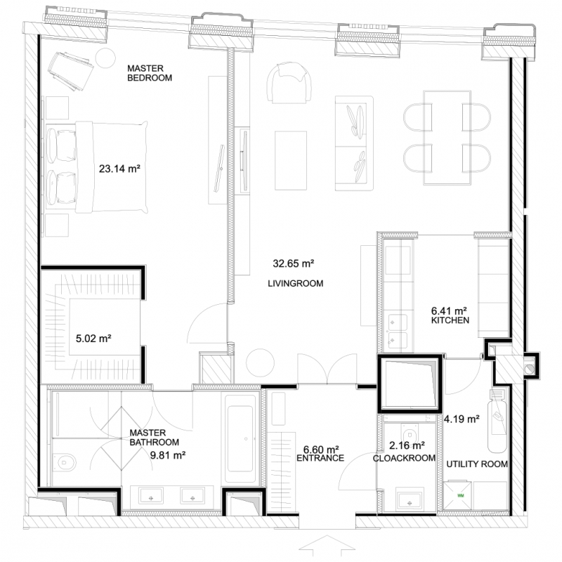 3-комнатная квартира с отделкой в ЖК Архитектор на 21 этаже в 3 секции. Сдача в 4 кв. 2023 г.