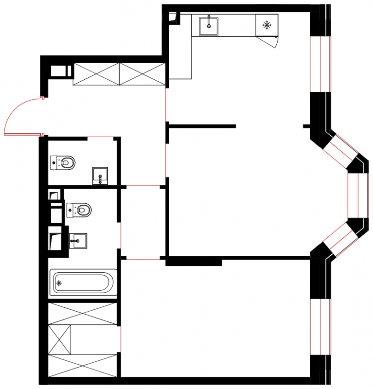 2-комнатная квартира с отделкой в ЖК Архитектор на 4 этаже в 1 секции. Сдача в 4 кв. 2023 г.