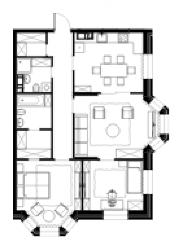 2-комнатная квартира с отделкой в ЖК Bauman House на 15 этаже в 1 секции. Сдача в 4 кв. 2021 г.