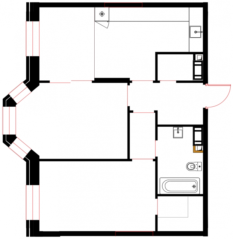 3-комнатная квартира с отделкой в ЖК Bauman House на 3 этаже в 1 секции. Сдача в 4 кв. 2021 г.