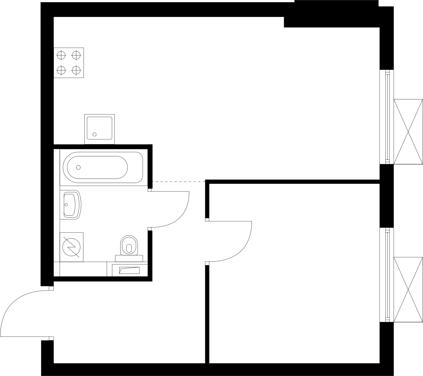 3-комнатная квартира с отделкой в ЖК Новые Ватутинки. Центральный на 3 этаже в 1 секции. Сдача в 1 кв. 2024 г.