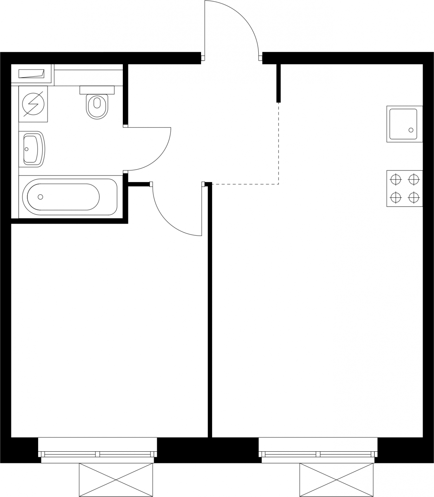 2-комнатная квартира с отделкой в ЖК Город на реке Тушино-2018 на 19 этаже в 1 секции. Сдача в 2 кв. 2020 г.