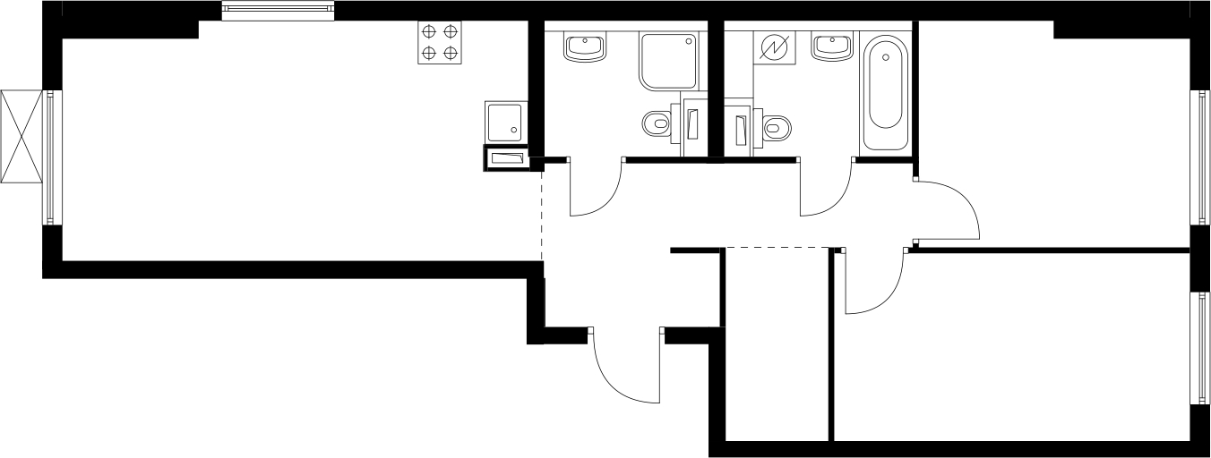 2-комнатная квартира с отделкой в ЖК Город на реке Тушино-2018 на 18 этаже в 1 секции. Сдача в 2 кв. 2020 г.