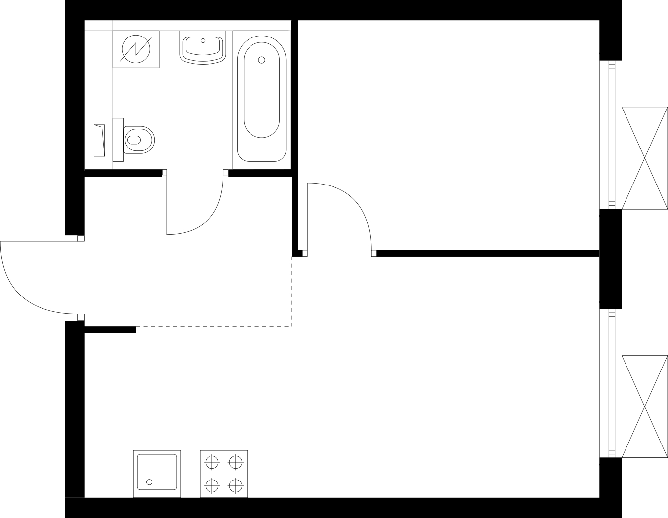 1-комнатная квартира (Студия) в ЖК Лайм на 6 этаже в 3 секции. Дом сдан.