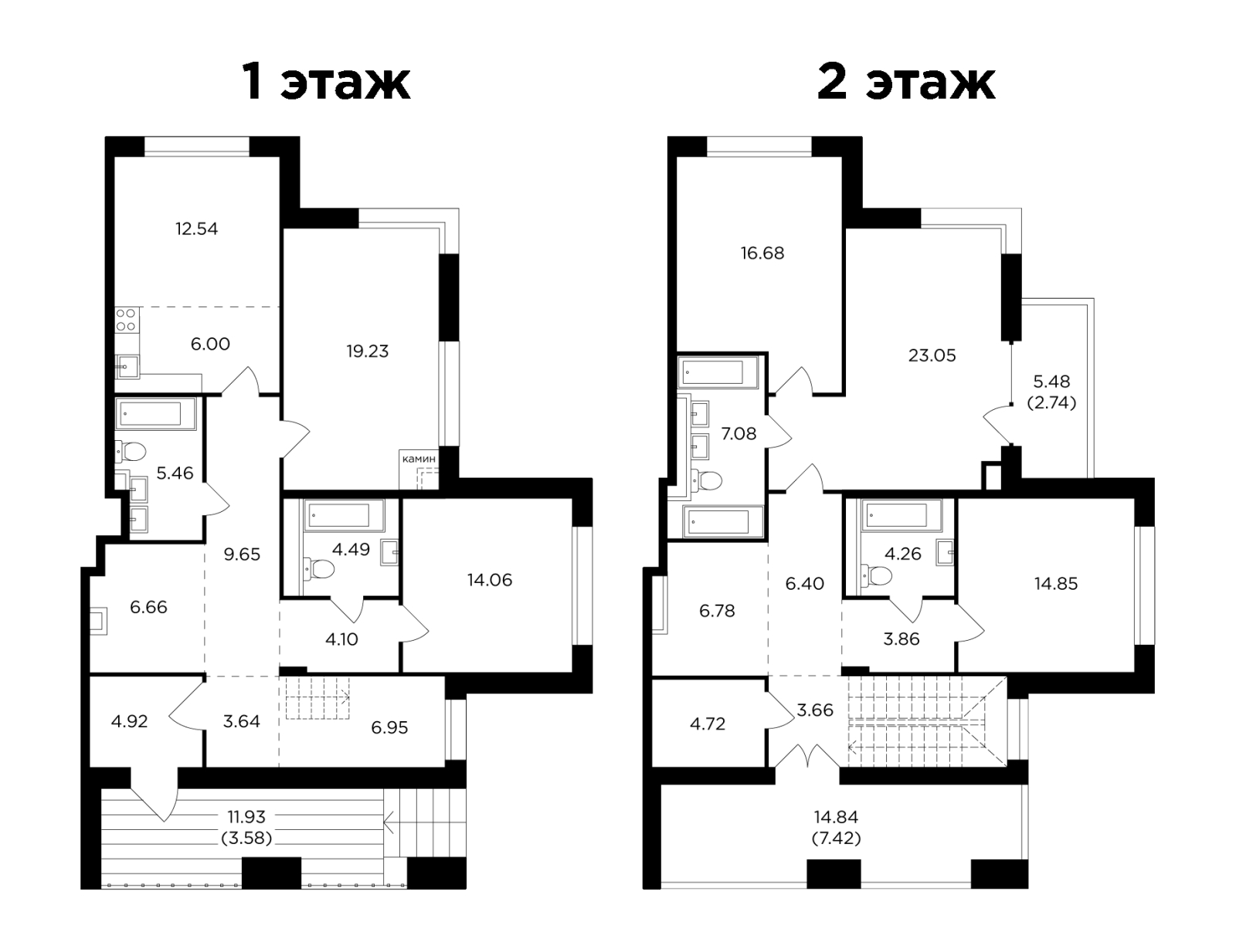 4-комнатная квартира в ЖК FORIVER на 12 этаже в 1 секции. Сдача в 4 кв. 2023 г.