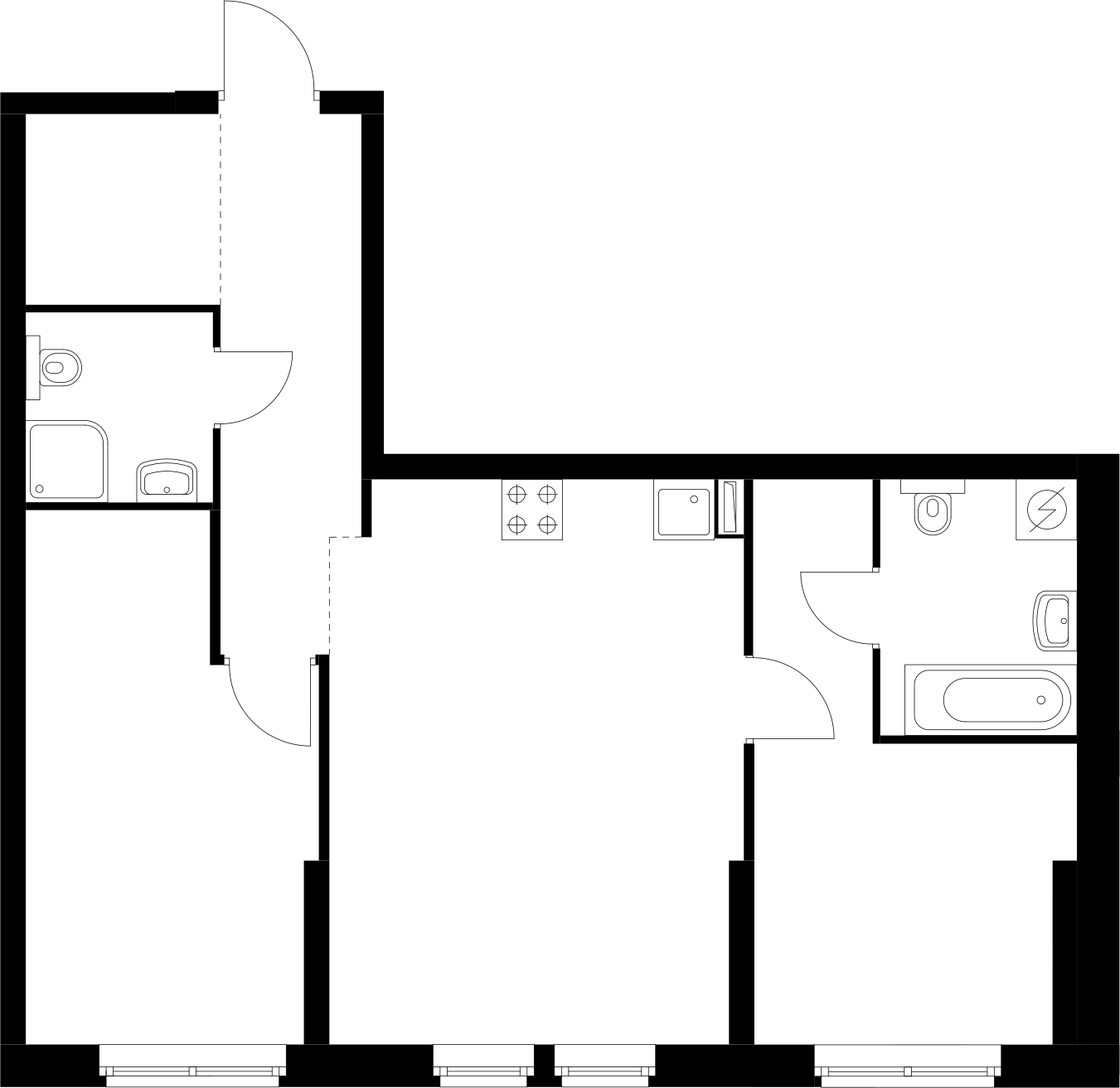 2-комнатная квартира с отделкой в ЖК FORIVER на 11 этаже в 1 секции. Сдача в 4 кв. 2023 г.