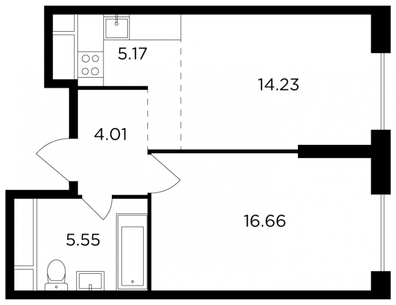 3-комнатная квартира с отделкой в ЖК Театральный квартал на 8 этаже в 1 секции. Сдача в 1 кв. 2022 г.