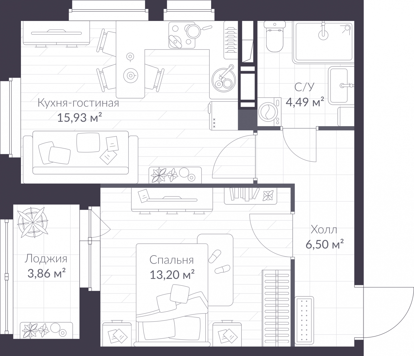 4-комнатная квартира с отделкой в Микрорайон Университет на 3 этаже в 4 секции. Сдача в 3 кв. 2020 г.