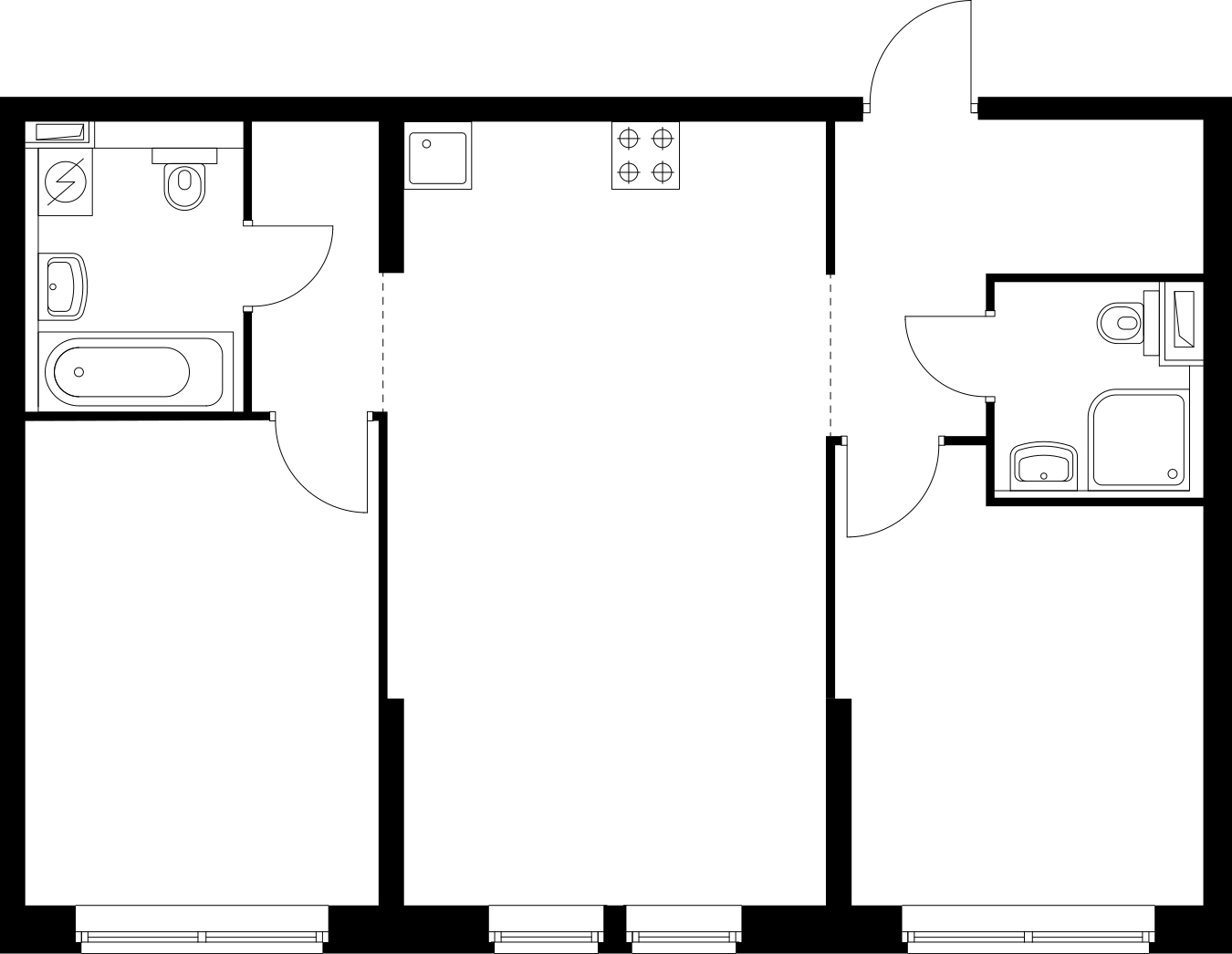 2-комнатная квартира с отделкой в ЖК LIFE-Варшавская на 20 этаже в 1 секции. Сдача в 4 кв. 2023 г.