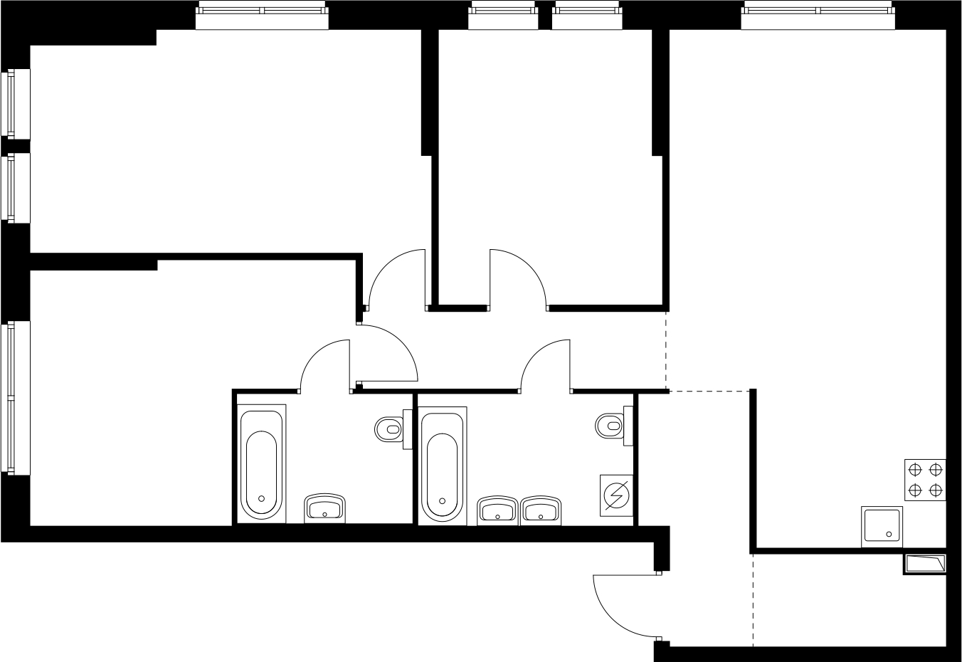 1-комнатная квартира с отделкой в ЖК LIFE-Варшавская на 4 этаже в 2 секции. Сдача в 1 кв. 2024 г.