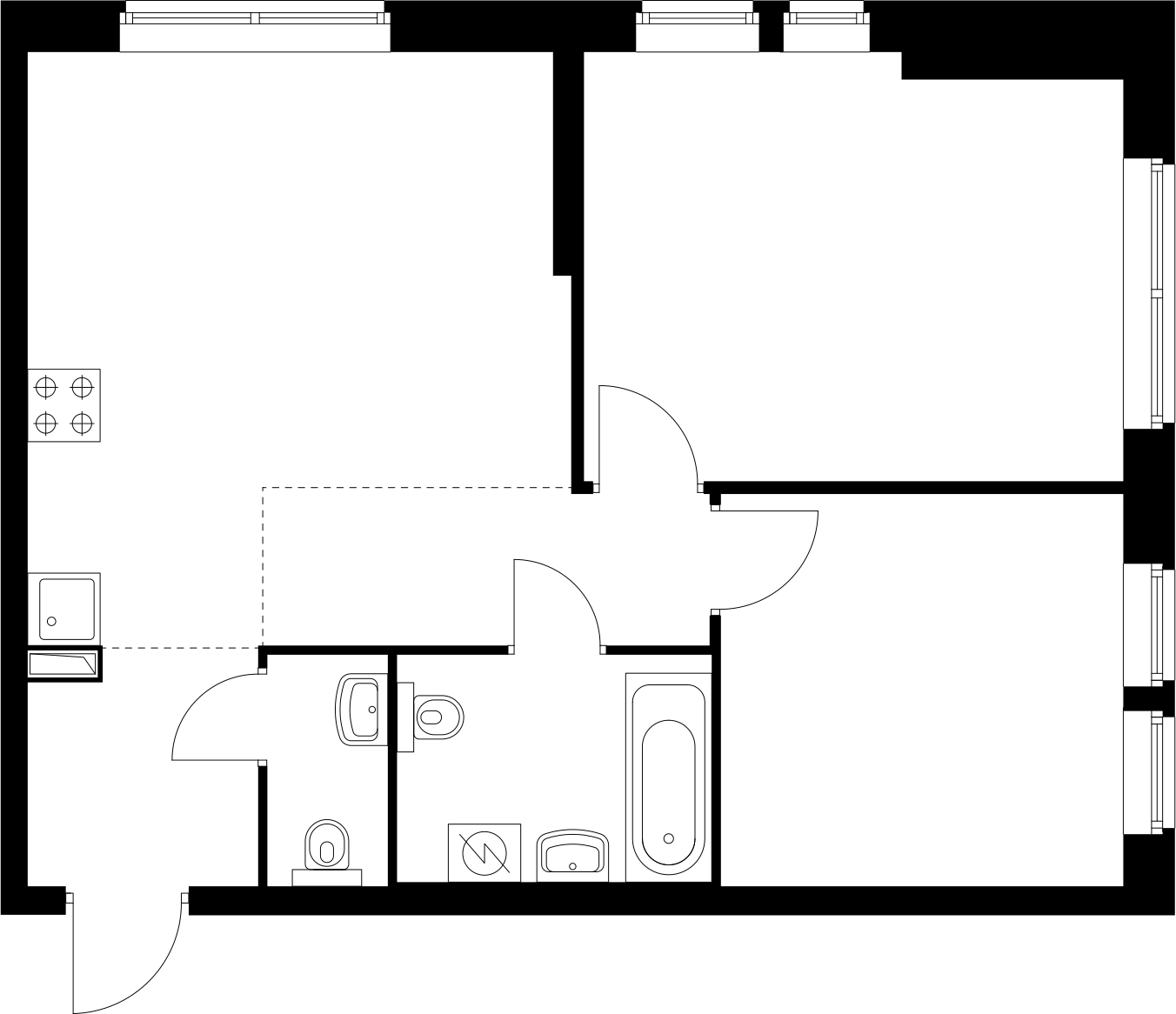 1-комнатная квартира с отделкой в ЖК LIFE-Варшавская на 8 этаже в 7 секции. Сдача в 1 кв. 2024 г.