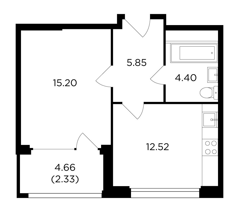 1-комнатная квартира (Студия) с отделкой в ЖК Новое Сертолово на 4 этаже в 1 секции. Дом сдан.