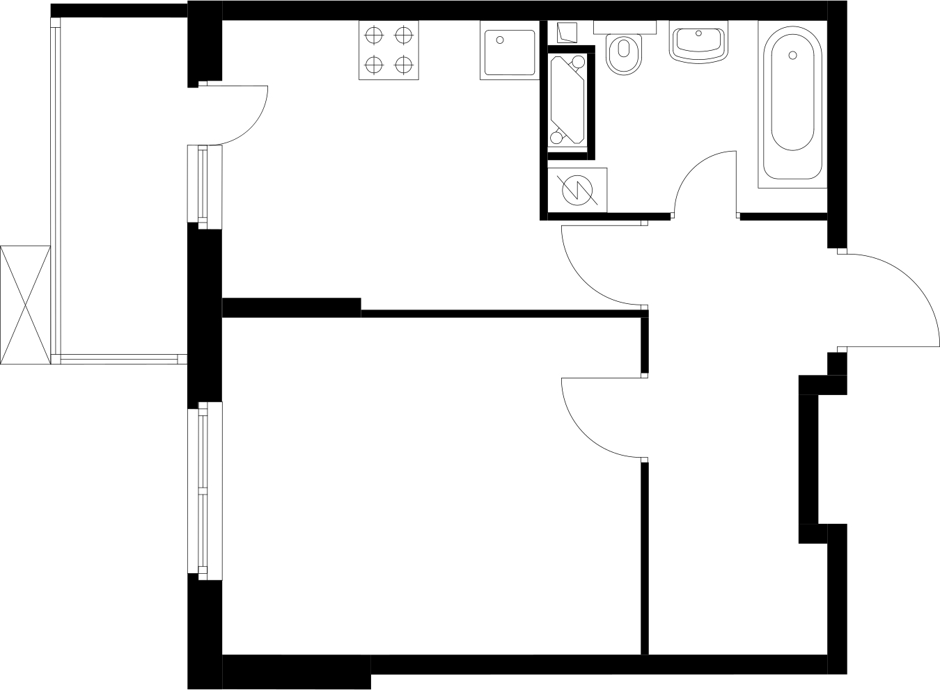 2-комнатная квартира с отделкой в ЖК Второй Нагатинский на 2 этаже в 1 секции. Сдача в 2 кв. 2023 г.
