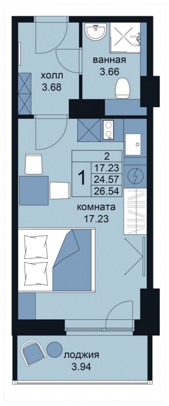 4-комнатная квартира с отделкой в ЖК FORIVER на 13 этаже в 2 секции. Сдача в 4 кв. 2023 г.