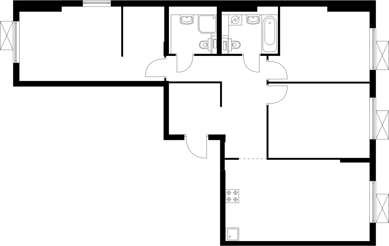 2-комнатная квартира в ЖК Лайм на 4 этаже в 4 секции. Дом сдан.
