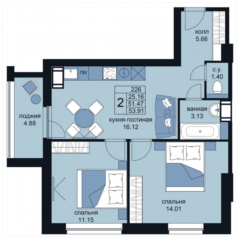 1-комнатная квартира (Студия) с отделкой в ЖК VEREN VILLAGE Стрельна на 3 этаже в 1 секции. Дом сдан.