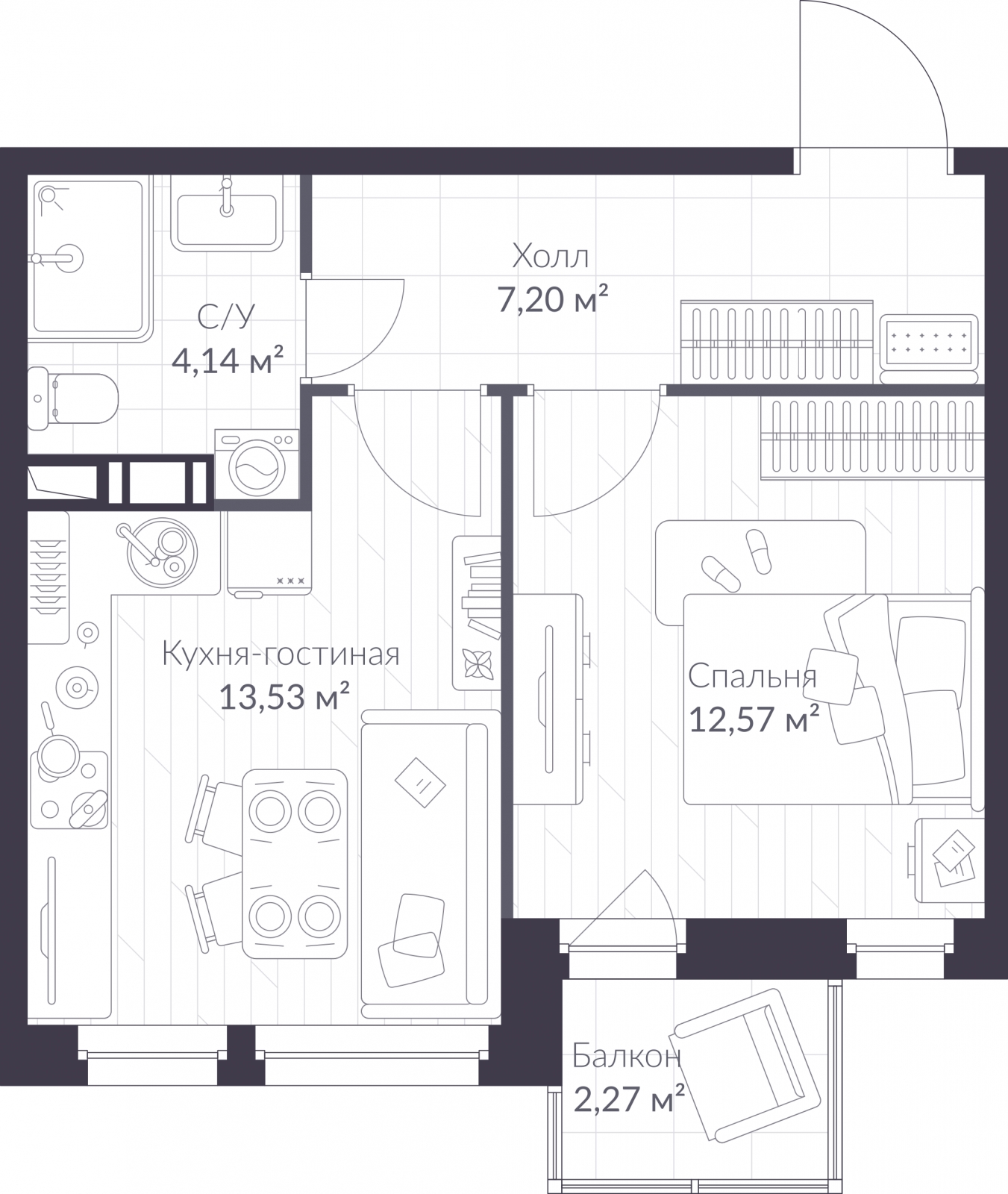 3-комнатная квартира с отделкой в ЖК Фили Сити на 2 этаже в 5 секции. Сдача в 1 кв. 2020 г.