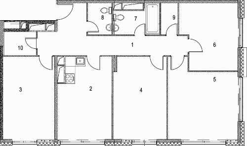 2-комнатная квартира с отделкой в ЖК RiverSky на 19 этаже в 2 секции. Сдача в 4 кв. 2021 г.