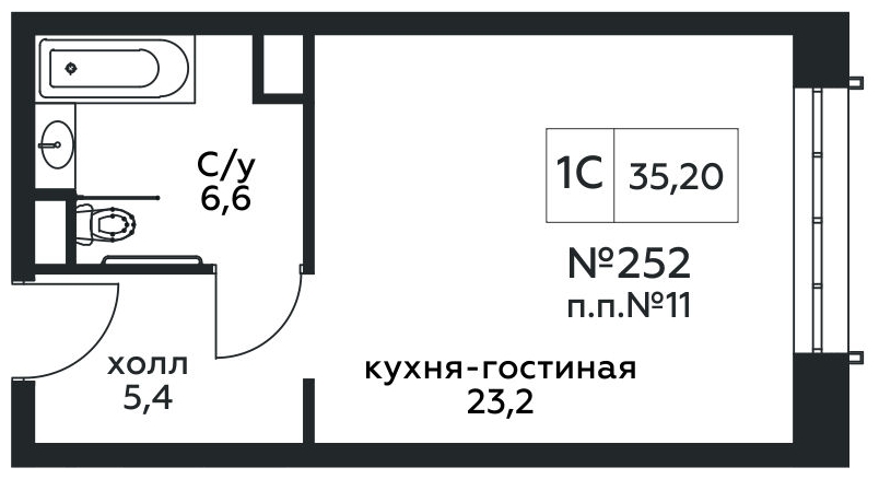 3-комнатная квартира в ЖК VEREN NEXT Шуваловский на 9 этаже в 2 секции. Дом сдан.