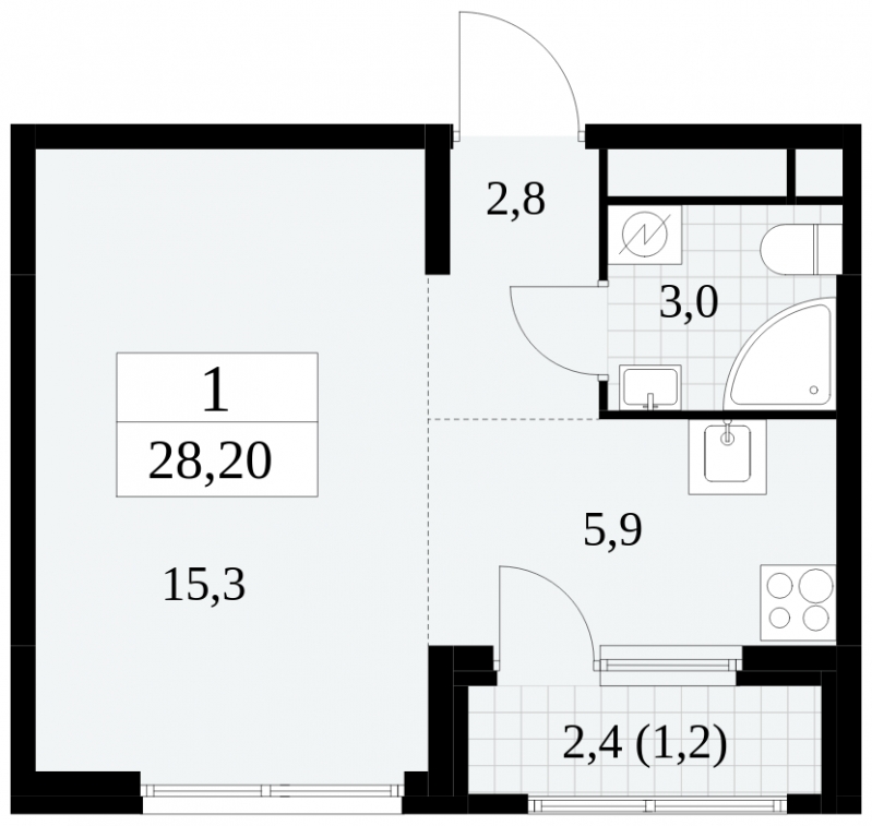 2-комнатная квартира с отделкой в ЖК Второй Нагатинский на 6 этаже в 1 секции. Сдача в 2 кв. 2023 г.