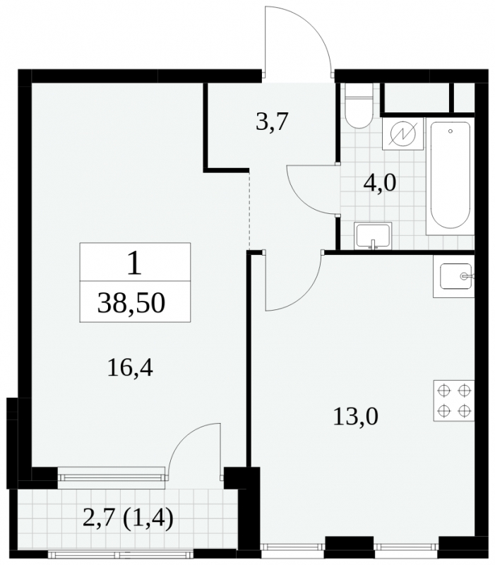 4-комнатная квартира в ЖК Южные сады на 25 этаже в 3 секции. Сдача в 2 кв. 2025 г.