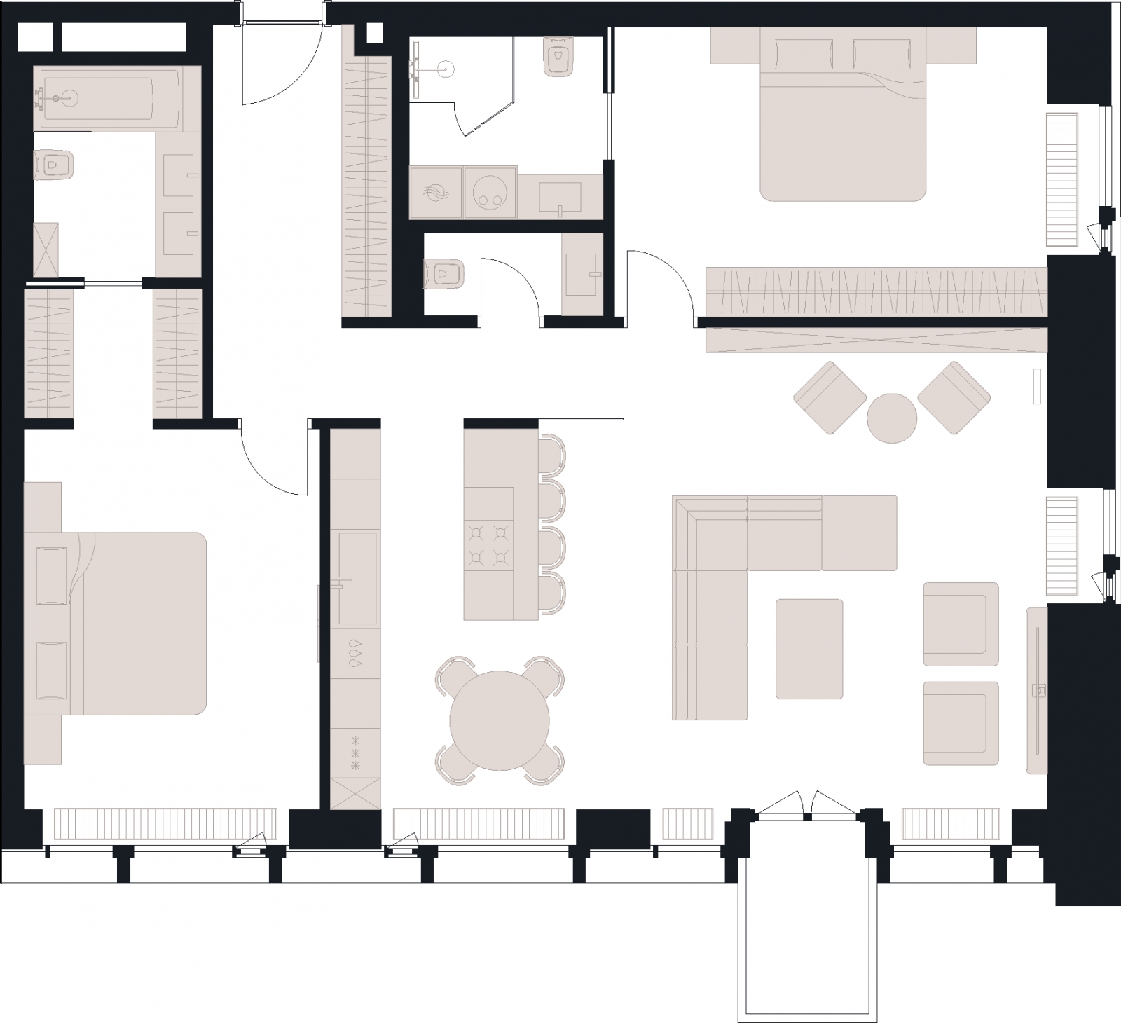 1-комнатная квартира в ЖК Южные сады на 10 этаже в 2 секции. Сдача в 2 кв. 2025 г.