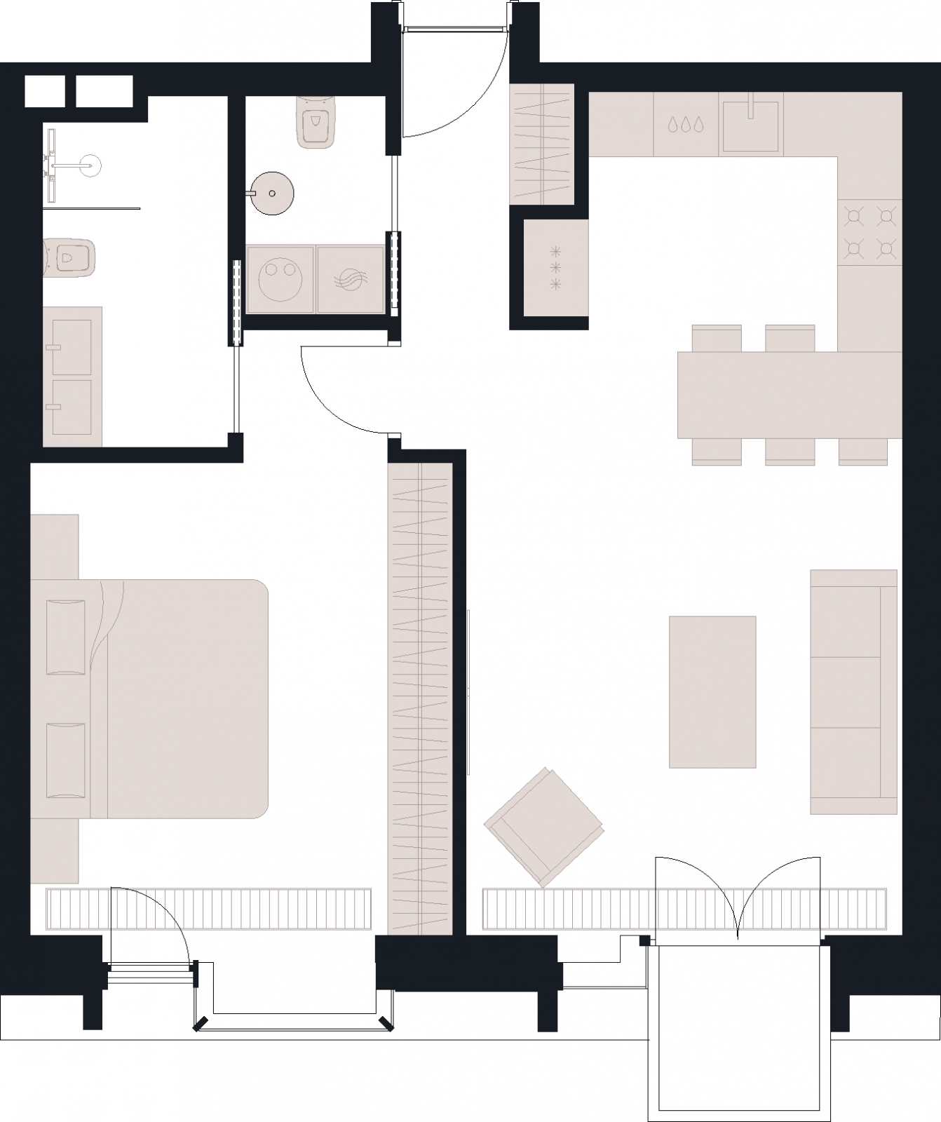 2-комнатная квартира с отделкой в ЖК Сиреневый бульвар на 3 этаже в 1 секции. Сдача в 1 кв. 2025 г.