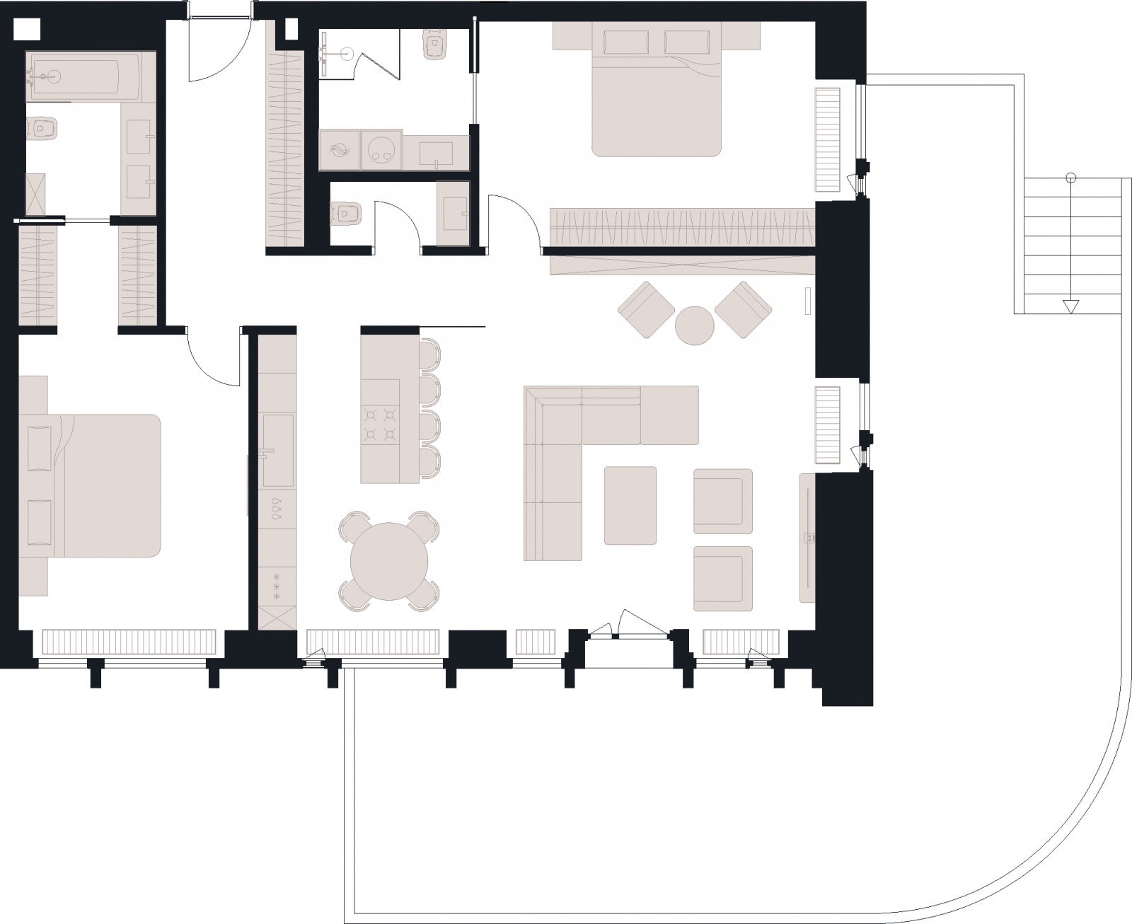 1-комнатная квартира с отделкой в ЖК ULTRA CITY на 7 этаже в 1 секции. Сдача в 2 кв. 2022 г.