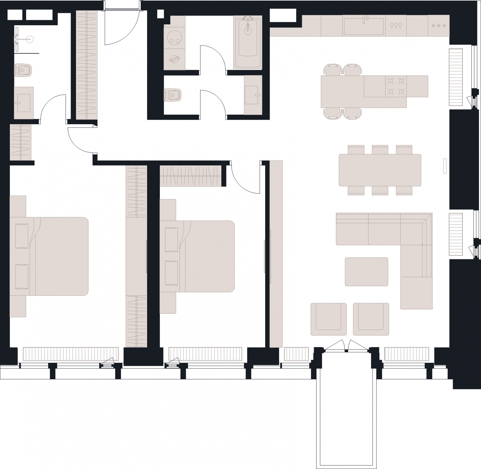 1-комнатная квартира с отделкой в ЖК ULTRA CITY на 12 этаже в 1 секции. Сдача в 2 кв. 2023 г.
