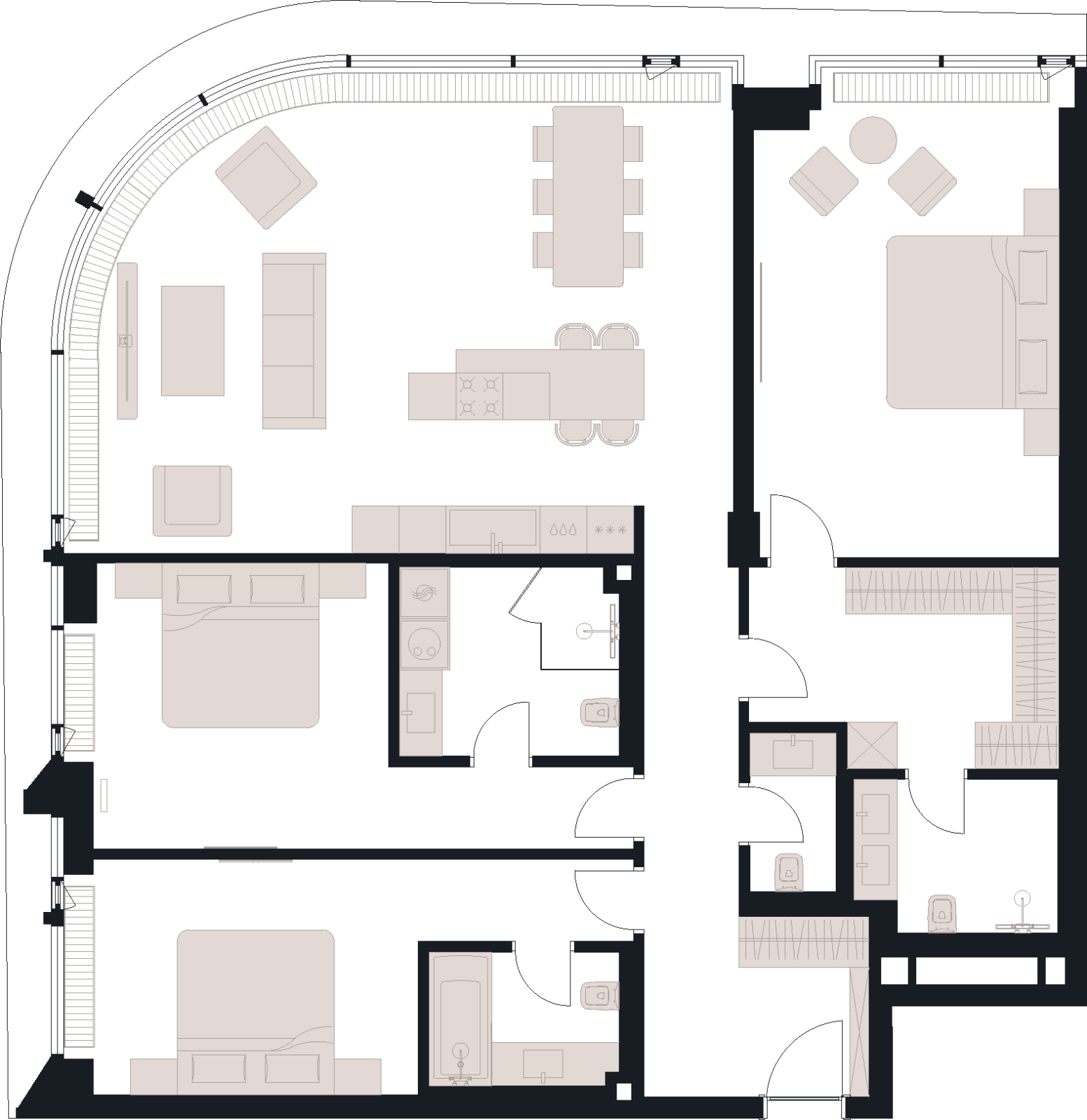 1-комнатная квартира (Студия) с отделкой в ЖК Цветочные Поляны на 3 этаже в 3 секции. Сдача в 1 кв. 2025 г.
