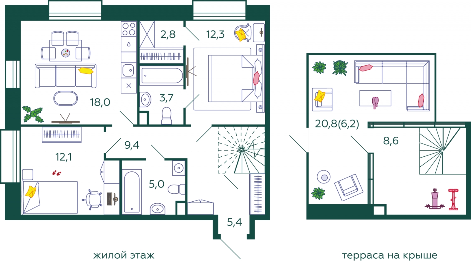 3-комнатная квартира с отделкой в ЖК Южные сады на 29 этаже в 1 секции. Сдача в 2 кв. 2025 г.