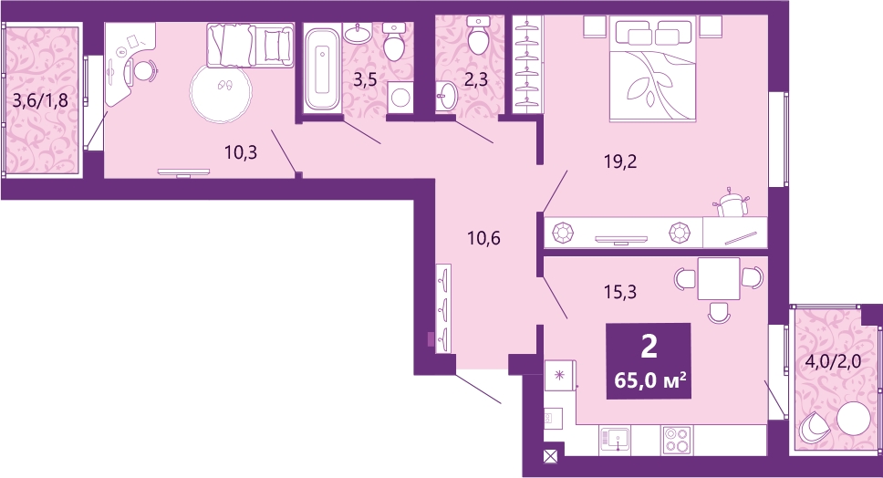 1-комнатная квартира в ЖК Пехра на 15 этаже в 5 секции. Сдача в 1 кв. 2024 г.