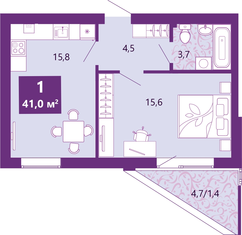 3-комнатная квартира в ЖК Инновация на 3 этаже в 10 секции. Сдача в 2 кв. 2023 г.