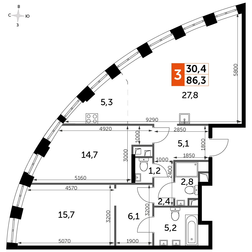 1-комнатная квартира с отделкой в ЖК Большое Путилково на 9 этаже в 1 секции. Сдача в 1 кв. 2023 г.