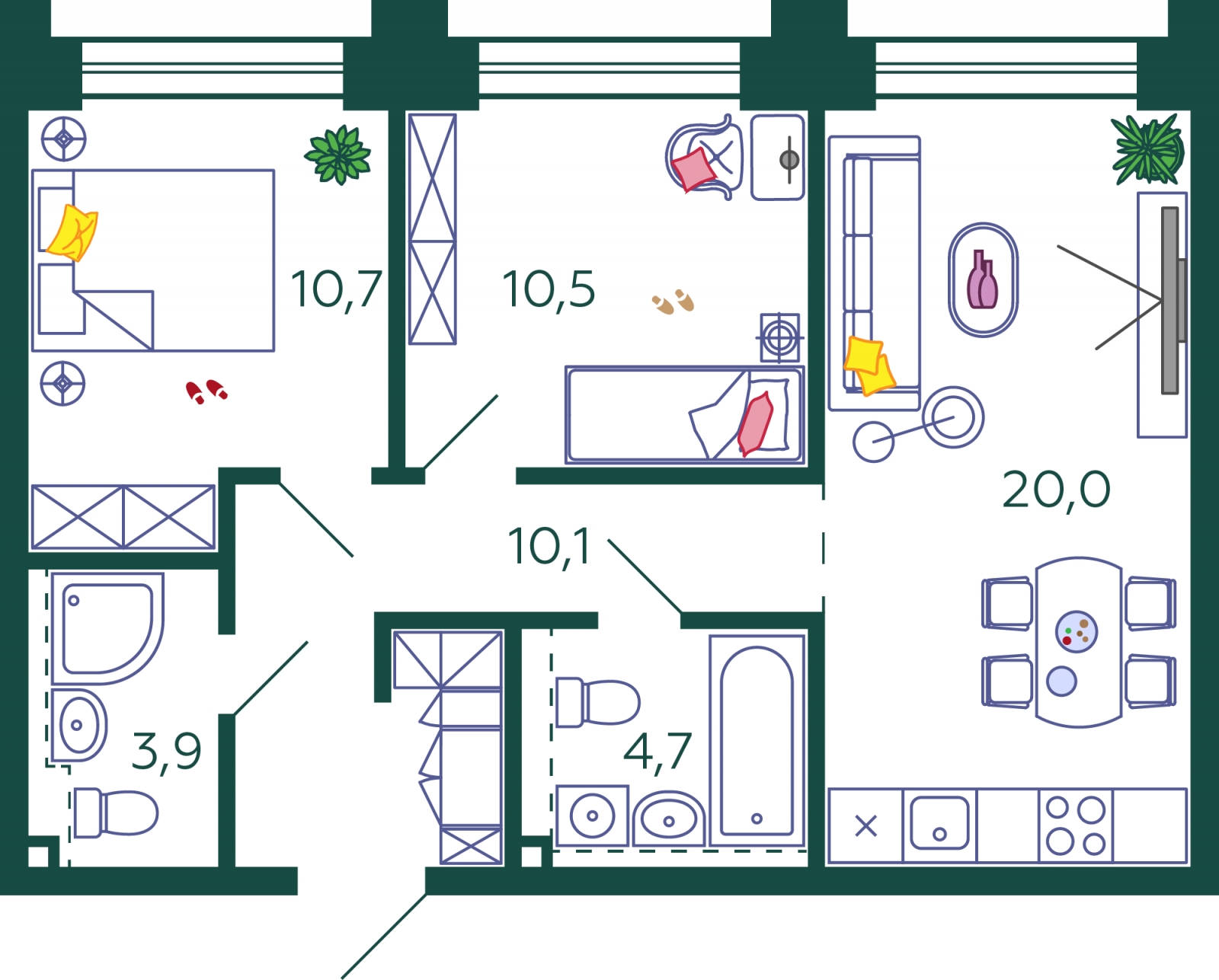 1-комнатная квартира с отделкой в ЖК Большое Путилково на 18 этаже в 4 секции. Сдача в 1 кв. 2023 г.