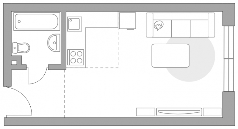 1-комнатная квартира в ЖК Инновация на 11 этаже в 3 секции. Сдача в 2 кв. 2023 г.