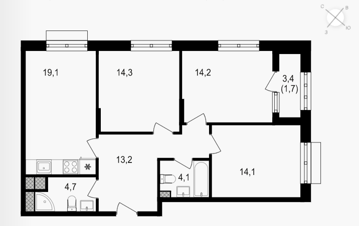 1-комнатная квартира с отделкой в ЖК Новое Горелово на 1 этаже в 5 секции. Дом сдан.