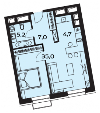 3-комнатная квартира с отделкой в ЖК Новые Ватутинки. Центральный на 2 этаже в 5 секции. Сдача в 1 кв. 2024 г.