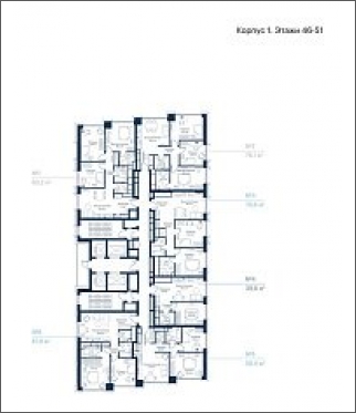 1-комнатная квартира в ЖК Михалковский на 11 этаже в 5 секции. Сдача в 3 кв. 2024 г.