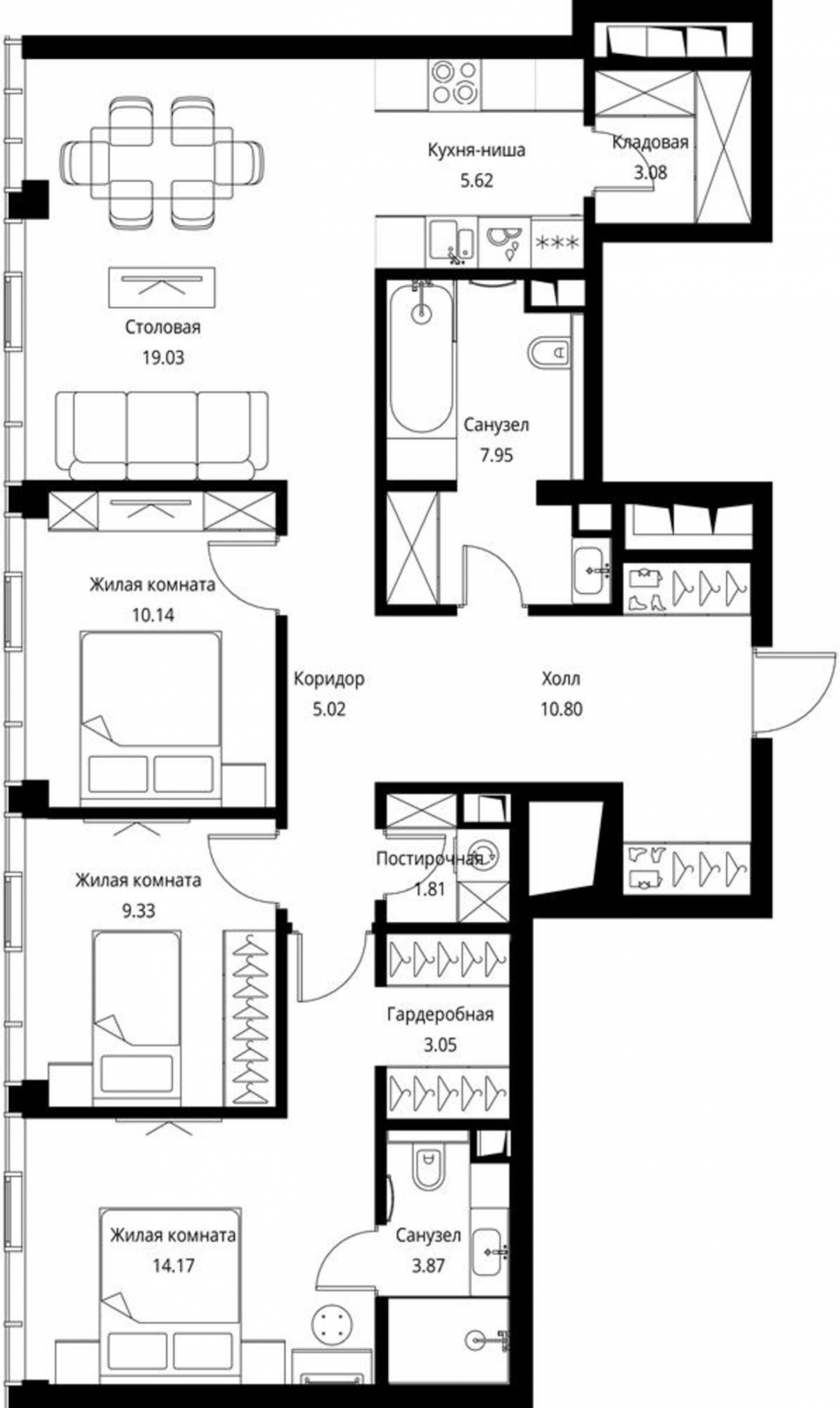 2-комнатная квартира с отделкой в ЖК City Bay на 2 этаже в 1 секции. Сдача в 3 кв. 2026 г.