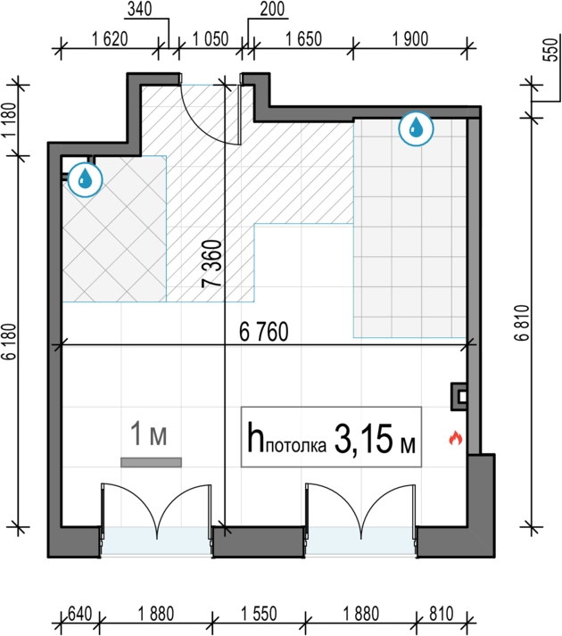 1-комнатная квартира в ЖК Бунинские кварталы на 6 этаже в 5 секции. Сдача в 2 кв. 2026 г.