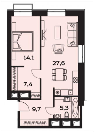 3-комнатная квартира в ЖК Лайм на 8 этаже в 3 секции. Дом сдан.