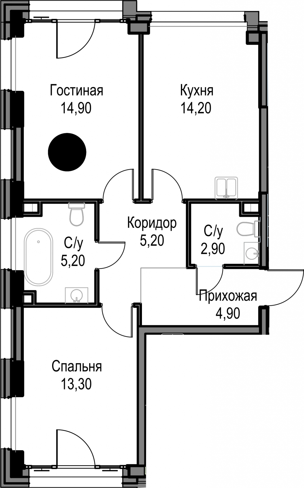 1-комнатная квартира с отделкой в ЖК Дом Достижение на 15 этаже в III секции. Сдача в 3 кв. 2023 г.