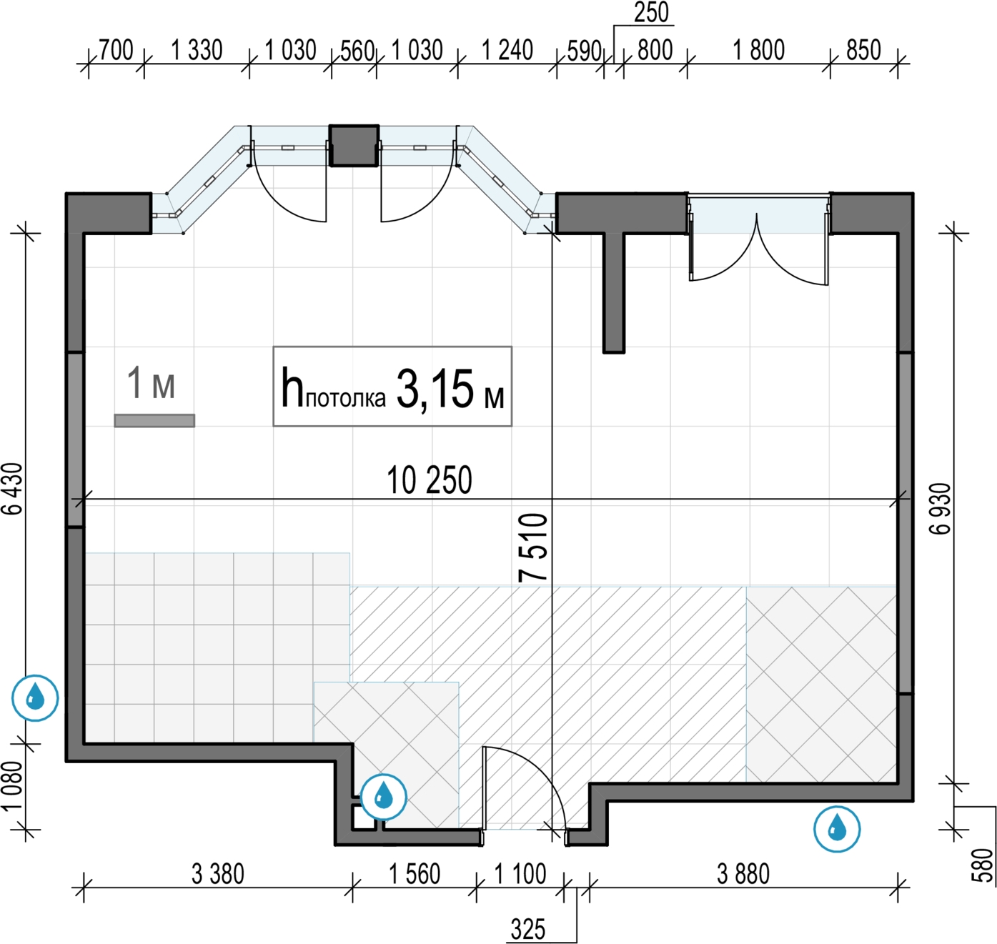 1-комнатная квартира (Студия) с отделкой в ЖК Бунинские кварталы на 15 этаже в 1 секции. Сдача в 4 кв. 2025 г.
