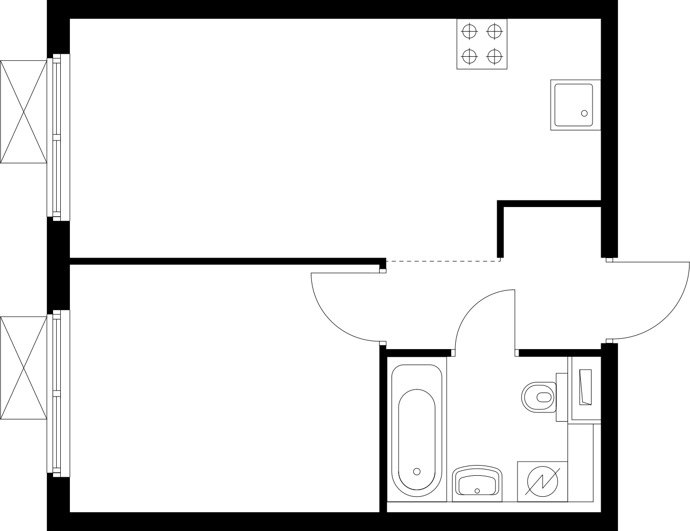 1-комнатная квартира с отделкой в ЖК Янила Драйв на 5 этаже в 2 секции. Сдача в 4 кв. 2021 г.