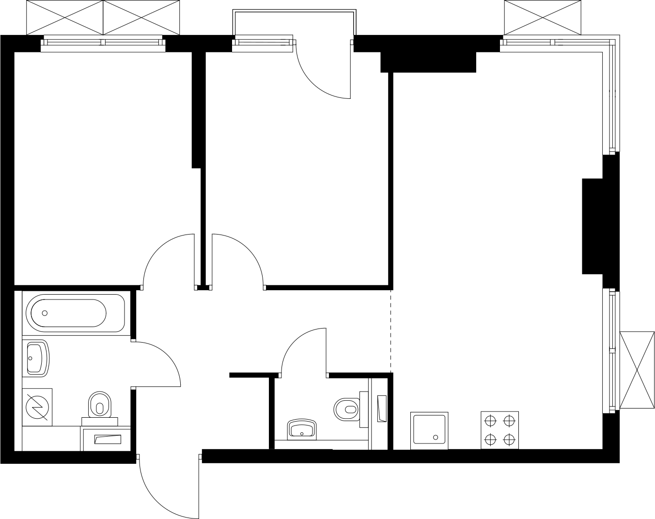 1-комнатная квартира с отделкой в ЖК Янила Драйв на 6 этаже в 3 секции. Сдача в 4 кв. 2021 г.